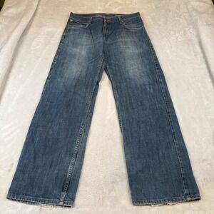 Levis SilverTab Loose Fit Mens Jeans Medium Wash Blue Denim 34x34 Baggy 90s